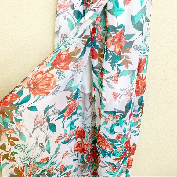 GUESS High Slit Floral Sleeveless Maxi Dress - Picture 7 of 10